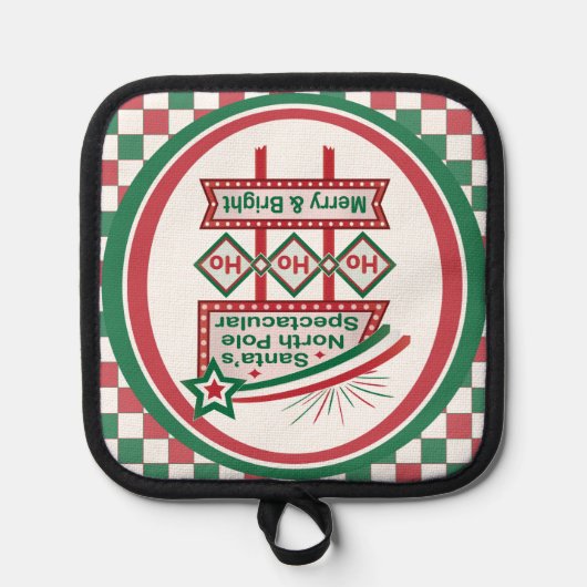 Santa's Retro Marquee - Ho Vrolijk & Helder Pannenlap (Voorkant)