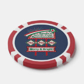 Santa's Retro Marquee - Ho Vrolijk & Helder Poker Chips (Enkel)