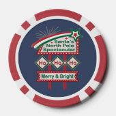 Santa's Retro Marquee - Ho Vrolijk & Helder Poker Chips (Achterkant)