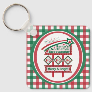 Santa's Retro Marquee - Ho Vrolijk & Helder Sleutelhanger