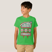 Santa's Retro Marquee - Ho Vrolijk & Helder T-shirt (Voorkant volledig)