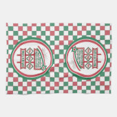 Santa's Retro Marquee - Ho Vrolijk & Helder Theedoek (Horizontaal)