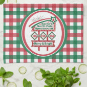 Santa's Retro Marquee - Ho Vrolijk & Helder Theedoek (Gevouwen)