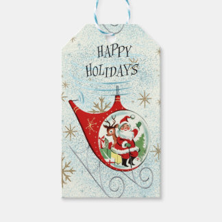 Santa's Retro Rotor Sleigh Cadeaulabel