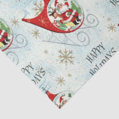 Santa's Retro Rotor Sleigh Tissuepapier (Detail)