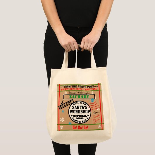 Santa's Sack Workshop Leveringsnaam Tote Bag (Voorkant (product))