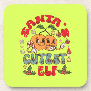 Santa's Schattigee Elf Sublimatie-80881 Bier Onderzetter