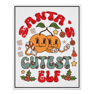Santa's Schattigee Elf Sublimatie-80881 Perfect Poster