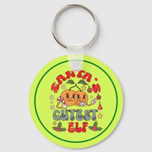 Santa's Schattigee Elf Sublimatie-80881 Sleutelhanger (Voorkant)