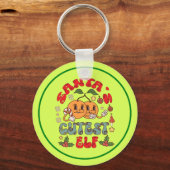 Santa's Schattigee Elf Sublimatie-80881 Sleutelhanger (Achterkant)