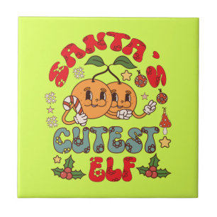Santa's Schattigee Elf Sublimatie-80881 Tegeltje