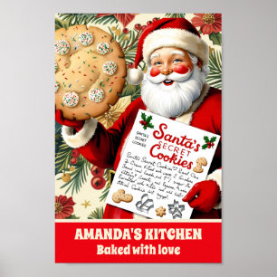 Santa's Secret Cookie Recept  Stijl Print