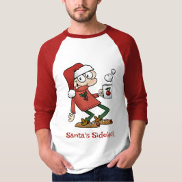 Santa's Sidekick Schattige Funny Christmas Cartoon T-shirt