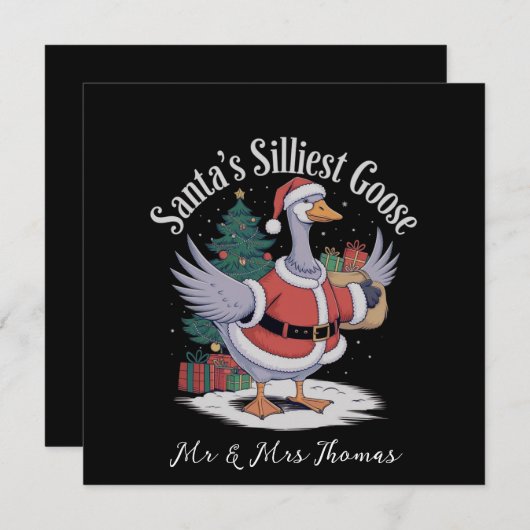 Santa's Silliest Goose Een Tacky Christmas Tale Kaart (Voorkant / Achterkant)