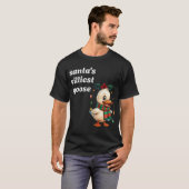 Santa's Silliest Goose Funny Christmas Family T-shirt (Voorkant volledig)