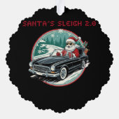 Santa's Sleigh 2.0 Paper Ornament (Achterkant)