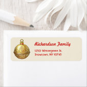 Santa's Sleigh Bell Retour Adreslabels Etiket (Insitu)