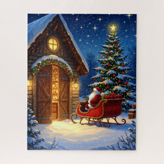 Santa's Sleigh bij de kerstboom Legpuzzel