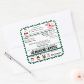 Santas Sleigh Christmas Shipping Label Sticker (Envelop)