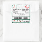 Santas Sleigh Christmas Shipping Label Sticker (Tas)