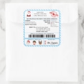 Santas Sleigh Christmas Shipping Label Sticker (Tas)