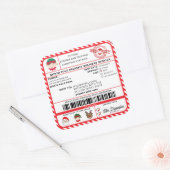 Santas Sleigh Christmas Shipping Label Sticker (Envelop)