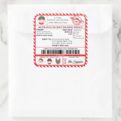 Santas Sleigh Christmas Shipping Label Sticker (Tas)