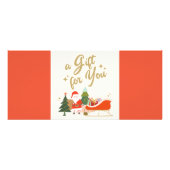 Santa's Sleigh Gift Certificaat Reclamekaart (Voorkant)