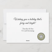 Santa's Sleigh Over Moonlit Winter Forest Feestdagenkaart (Achterkant)