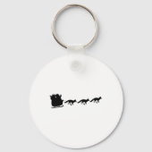 Santas Sleigh Pulled By Foxes - Fox Christmas Sleutelhanger (Voorkant)