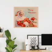  Santas Sleigh Ride Canvas afdrukken Poster (Thuiskantoor)
