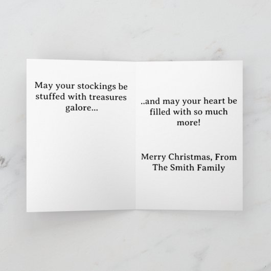 Santa's Sleigh Ride - Christmas Greeting Card Feestdagen Kaart (Binnen)