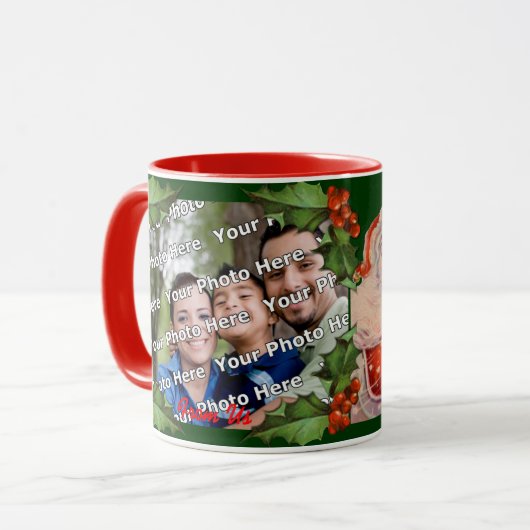 Santas Sleigh Ride Christmas Photo Mug (Devant gauche)