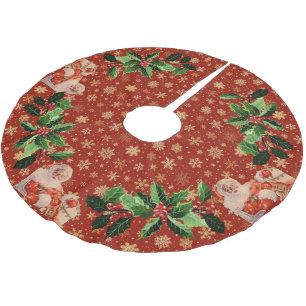 Santas Sleigh Ride op Plaid Kerstboom Rok