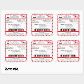 Santas Sleigh Sticker Étiquette de livraison de No (Feuille)