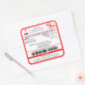 Santas Sleigh Sticker Étiquette de livraison de No (Enveloppe)