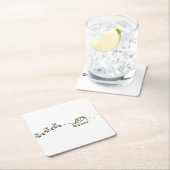 Santas Sleigh Vierkante Kartonnen Onderzetter (Insitu)