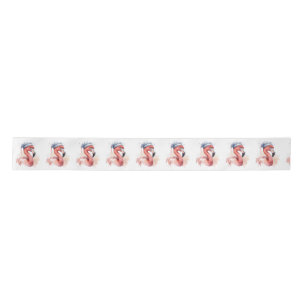 Santa's Snowbird Flamingo Lint
