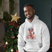Santa's Snowbird Flamingo, op maat Hoodie