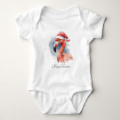 Santa's Snowbird Flamingo, op maat Romper (Voorkant)
