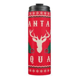 Santa's Squad Ugly kerstSweater Thermosbeker