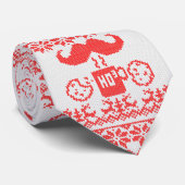 Santa's Stache over Red Midnight Snack Stropdas (Opgerold)