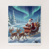 Santa's Starry Ride Through the Arctic Forest Legpuzzel (Verticaal)