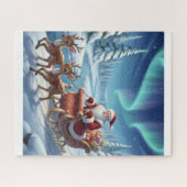 Santa's Starry Ride Through the Arctic Forest Legpuzzel (Horizontaal)