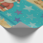 Santa's StarSurf Cadeaupapier (Hoek)