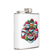 Santa's Sushi Delight Grappige feestelijke kerstku Heupfles (Rechts)