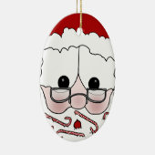 Santa's Sweet Cheeks-Candy Cane Baard Keramisch Ornament (Rechts)