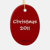 Santa's Sweet Cheeks-Candy Cane Baard Keramisch Ornament (Achterkant)