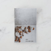 Santa's tas met touwlichten, pijnbomen en noten feestdagen kaart (Binnen)