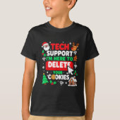 Santa's Tech Suprt Rebooting Christmas Computer Me T-shirt (Voorkant)